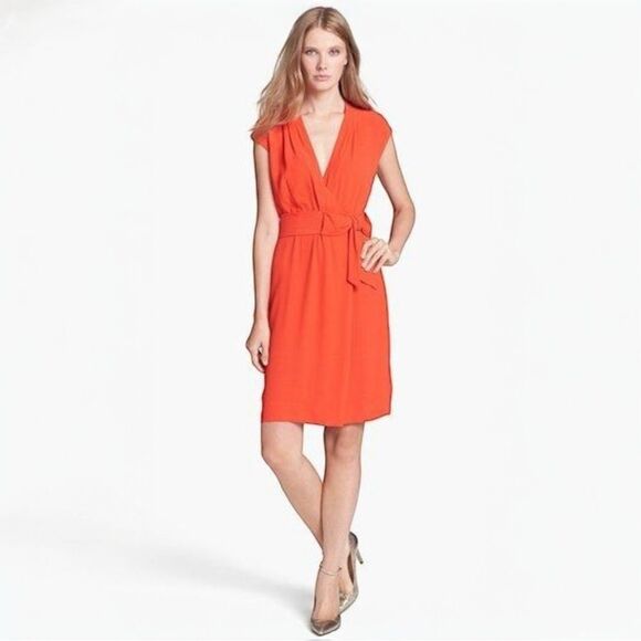 Kate Spade Bow Villa Dress Red Size 4 - Picture 1 of 2